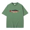 Fish Smoking Funny Vertebrata Lovers Meme T-shirts   Casual Cotton Vintage Short Sleeve T-shirt  Oversized T Shirt