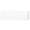 VidaXL Meuble TV 2 pcs Aggloméré 120 x 40 x 34 cm Blanc brillant