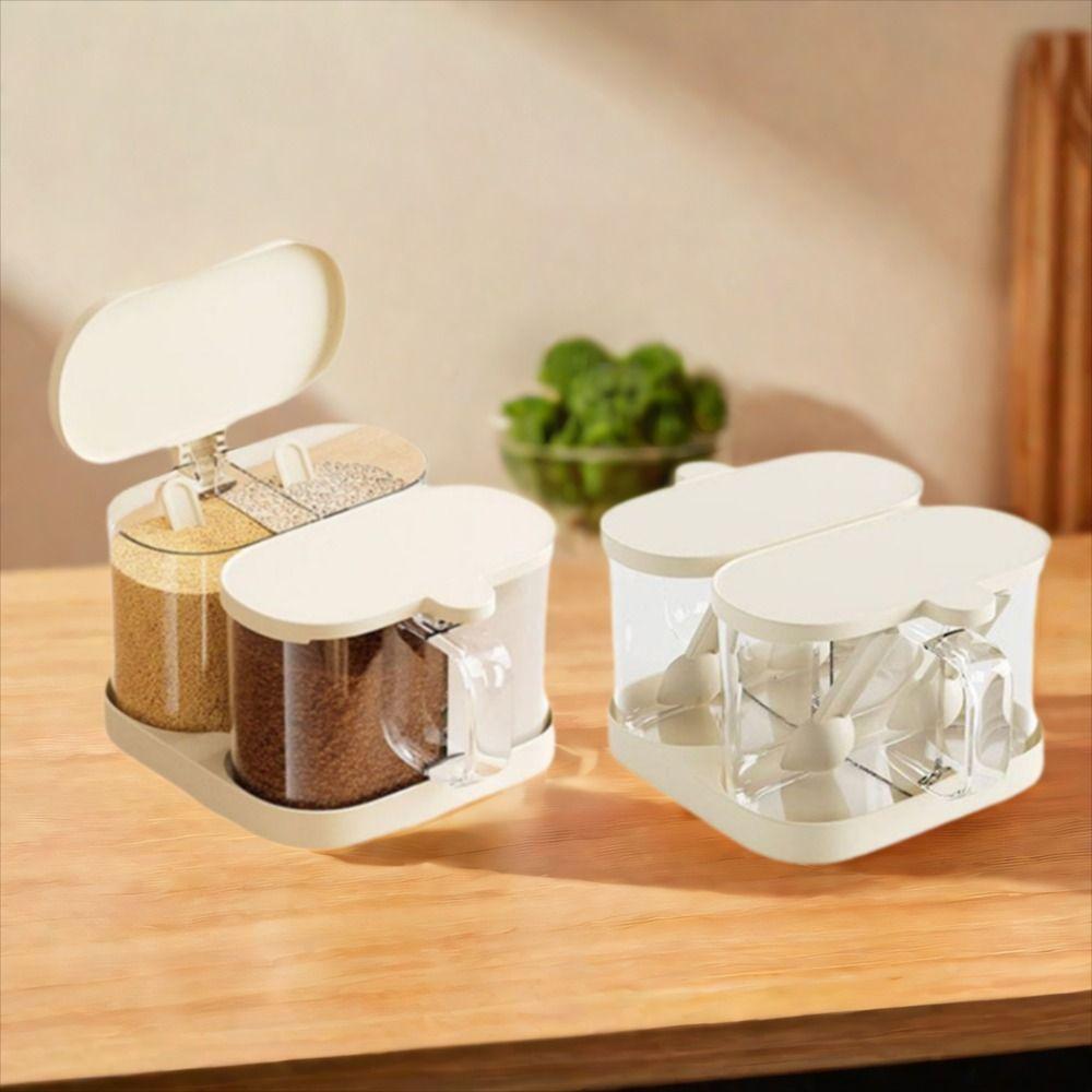 Moisture-proof Condiment Bottle Storage Box Plastic Salt Seasoning Box  for Home