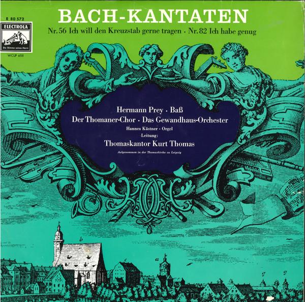 Виниловая пластинка KURT THOMAS GEWANDHAUS ORCHESTER И. С. Бах Кантата № 56 Ich Will Den E80572 ELECTROLA Германия Классическая Б/у