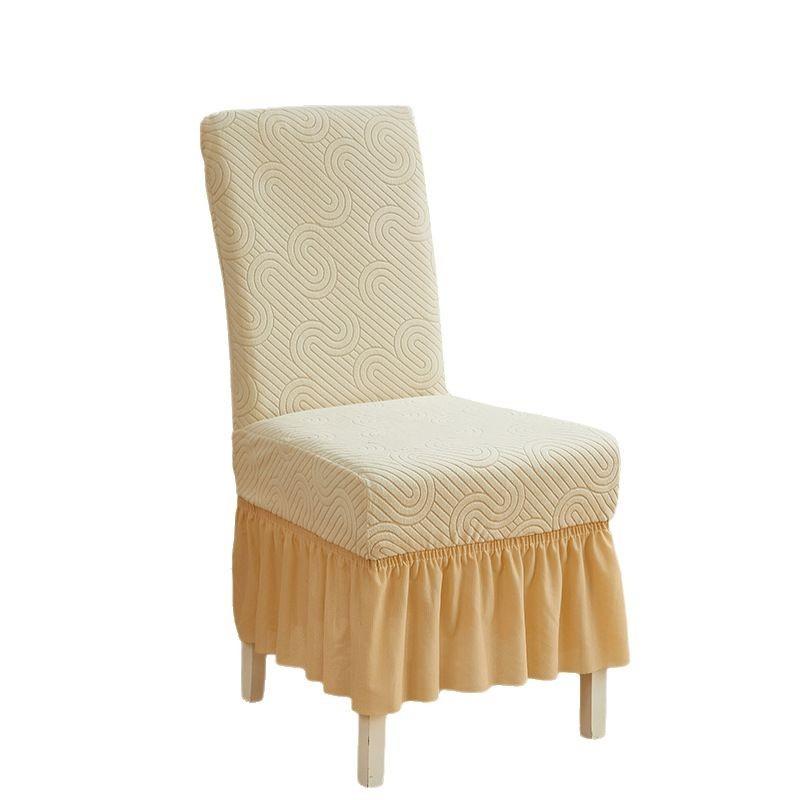 Thickened Chair Cover Elastic One-Piece Dining Chair Cushion Backrest Integrated Hotel Stool Cover Chair Cover Universal