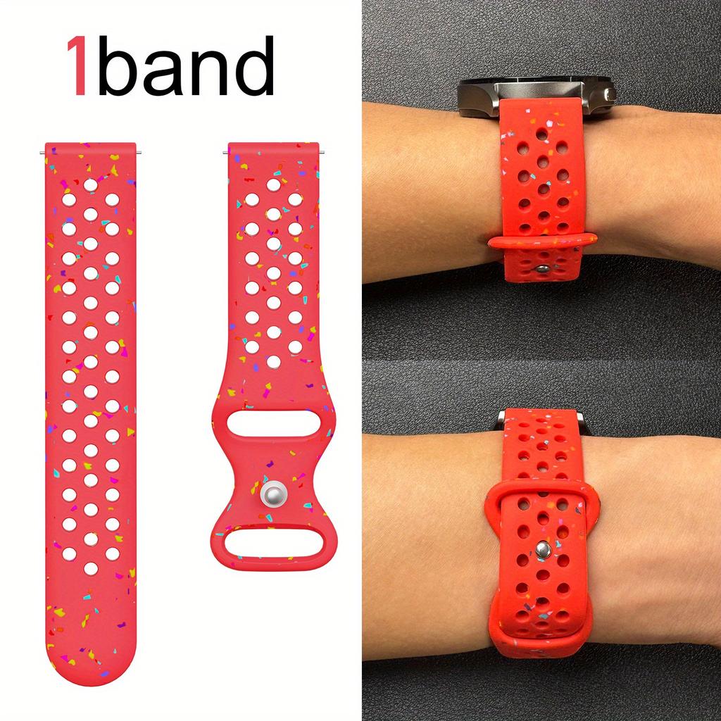 20/22mm Kleurrijk Siliconen Band met Vlindergesp in Achtvorm voor Huawei Watch GT5/Watch7, Ademend Zweetbestendig