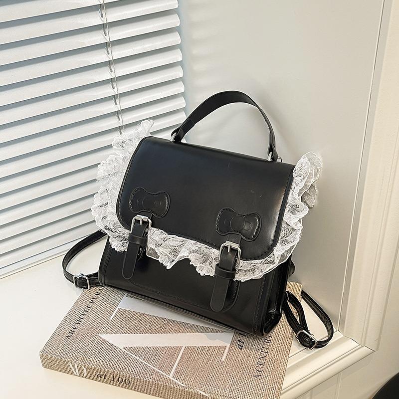 Sweet Lace Bow Handbag Fashion Design Popular Casual Shoulder Messenger Small Square Bag