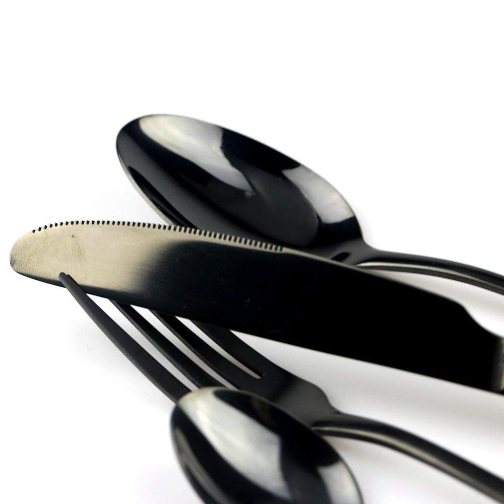 Restaurant Home Hotel Matte Set, Satin Finish Stainless Steel Flatware Set, Tableware Cutlery Set Utensils for Kitchens