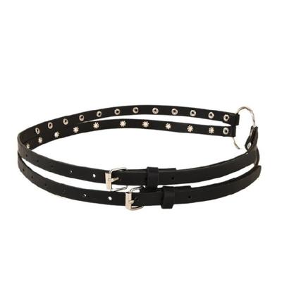 Grommet Belt Grunge Punk Waist Belt Modern Buckle for Jeans Dress Unsiex