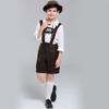3Pcs Boy Oktoberfest Costume Kid Uniform Lederhosen Shorts with Shirt and Hat for Halloween Party Oktoberfest Festivals