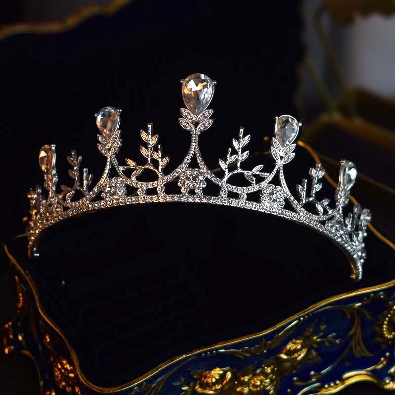 European and American Baroque Crown Crystal Bride Headwear Birthday Crown Grand Queen Style Performance Accessories