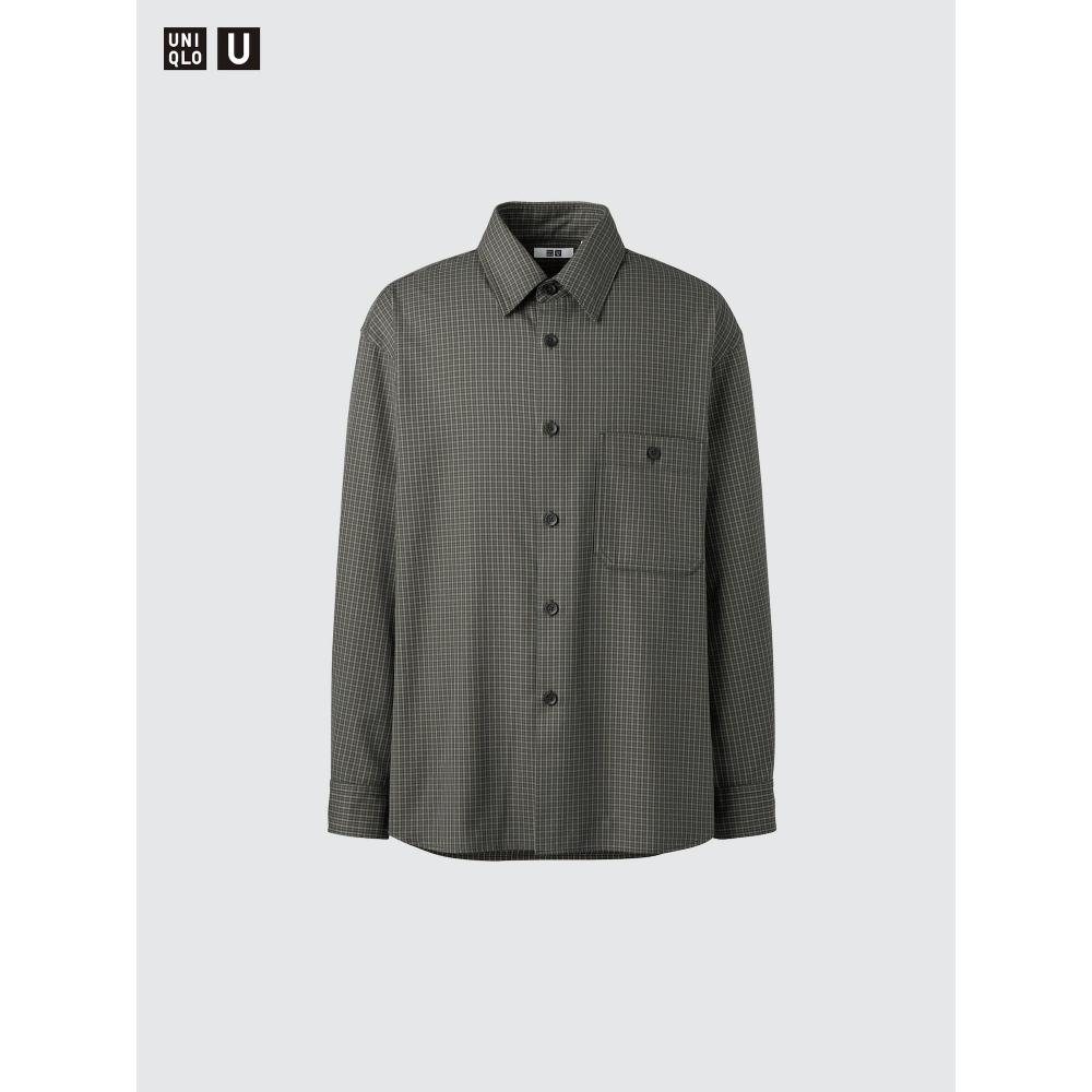 Uniqlo Twill Work Oversized Shirt  Long Sleeve  Check