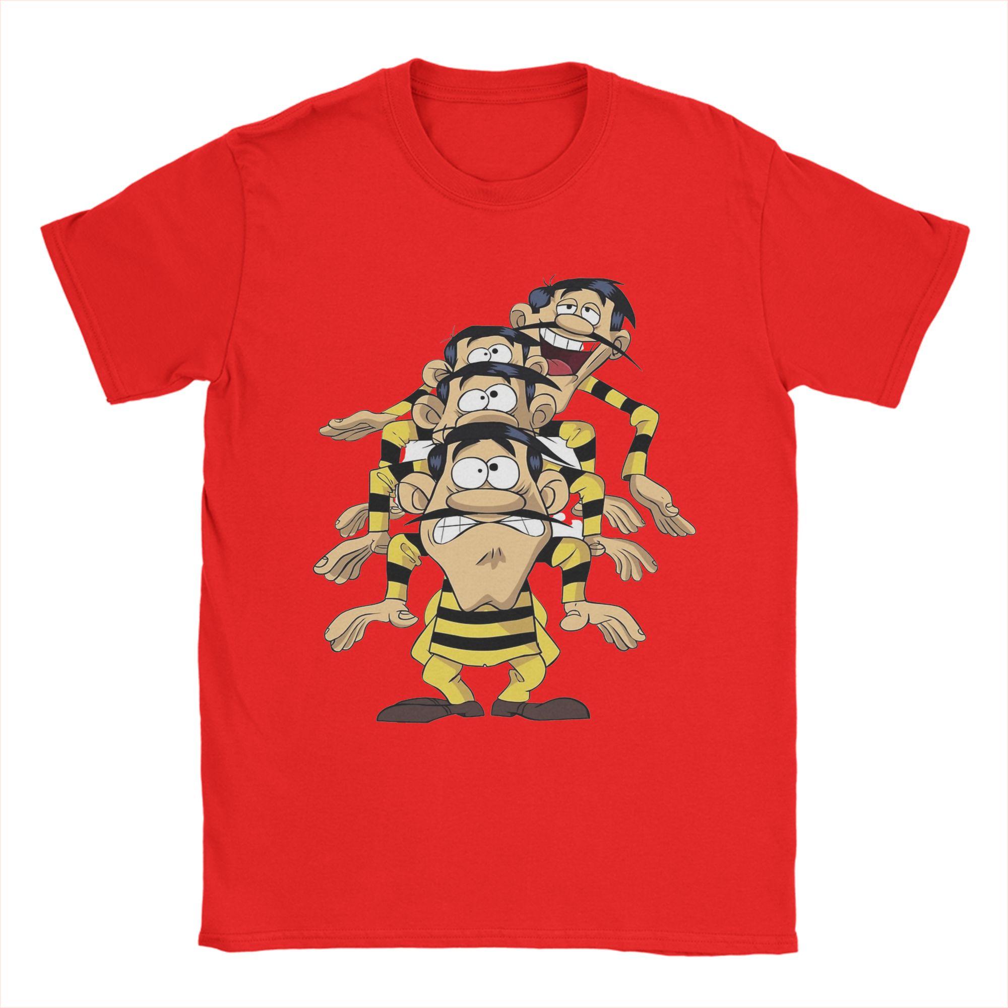 The Daltons Lucky Luke T Shirts Mens  Cotton Funny TShirt Crew Neck  Tees Short Sleeve Clothes Gift Idea S