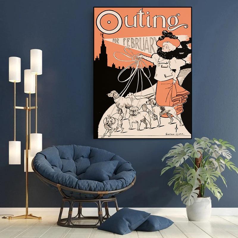 Vintage Ad Poster Trendy Girly Magazine Canvas Painting Aesthetic Print Wall Art Picture for Living Room Home Decor Mural