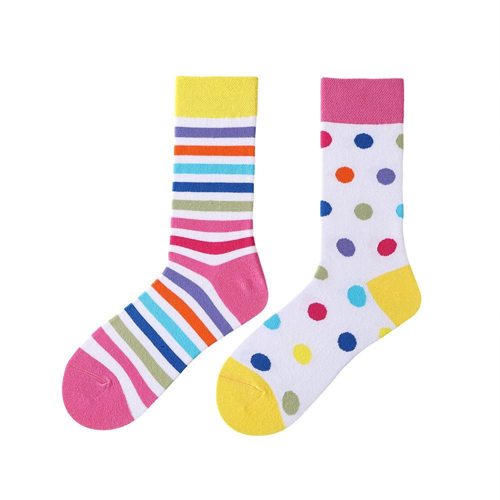 Original Asymmetrische Cartoon Hip Hop Baumwollsocken für Paare - Wadenhoch Mandarinenente Stil für Damen und Herren