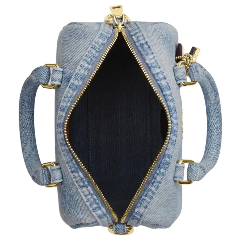 Coach Llavero con Logo Rowan 17 Firma Correa de Hombro Desmontable Ajustable Cierre de Cremallera Bolso Boston de Algodón Bolso Cruzado Mini CDY30-IMNIM