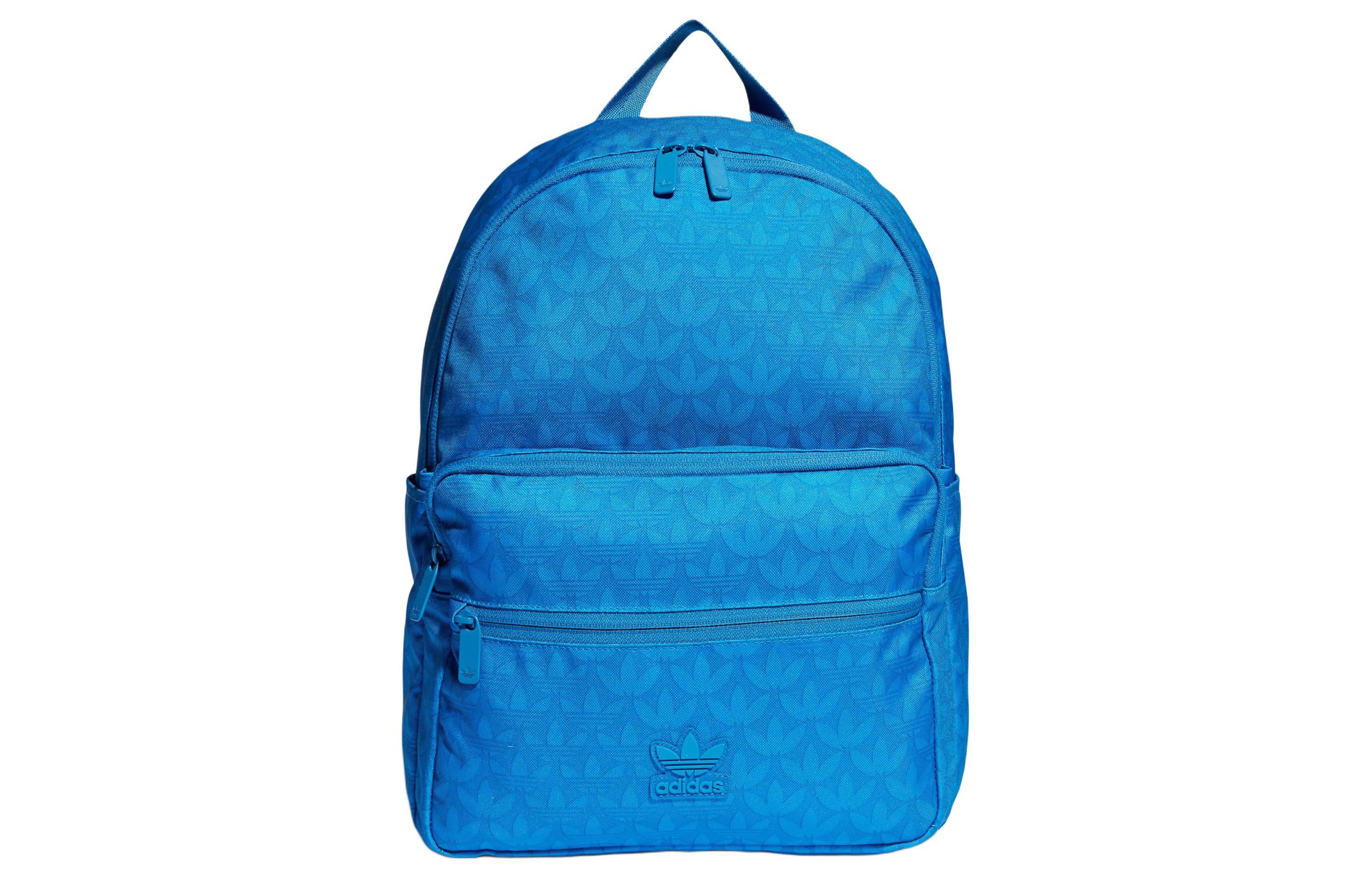 Adidas Originals Trefoil Recycled Polyester Plain Weave Fabric Backpack Regular Unisex Bright Blue IJ5053