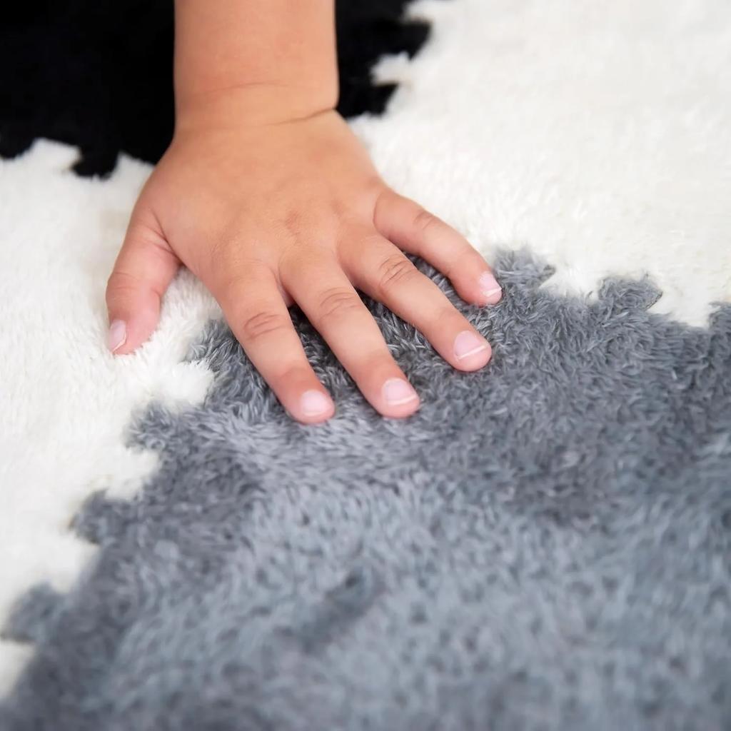 4-20 Piece Plush Baby Interlocking Floor Mats Thickened Warm Non-slip Suitable for Bedrooms Living Rooms and Kitchens