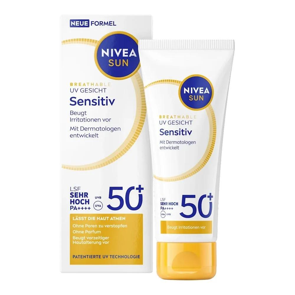 German Nivea Sensitive Sun Cream LSF50+ 50ml