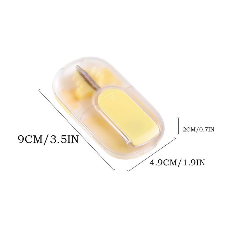 small Pill Cutter Case Reusable Pill Grinder Portable Medicine Storage Box Portable Tablet Organizers Medicine Storage Box