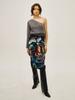GREEDILOUS One-Shoulder Knit Top Gray