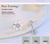 S999 Reinsilber Schneeflocke Zirkon Ohrstecker, Koreanischer Stil Weihnachten Damenmode, Exquisiter Nischenschmuck