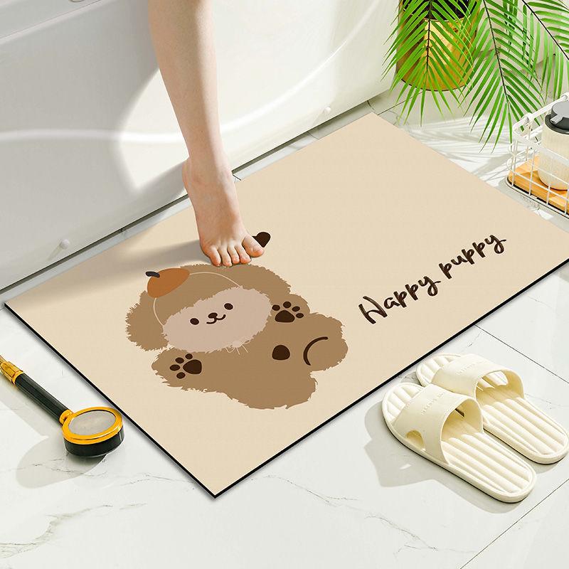 Cartoon Cute Door Mat Toilet Bathroom Door Absorbent Non-slip Foot Mat Door Mat Bedroom Entry Carpet