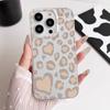Love Leopard Print Matte Silicone Case For Iphone 13 12 11 16 15 14 17 Pro Max Anti-Fingerprint Ultra Thin Cover