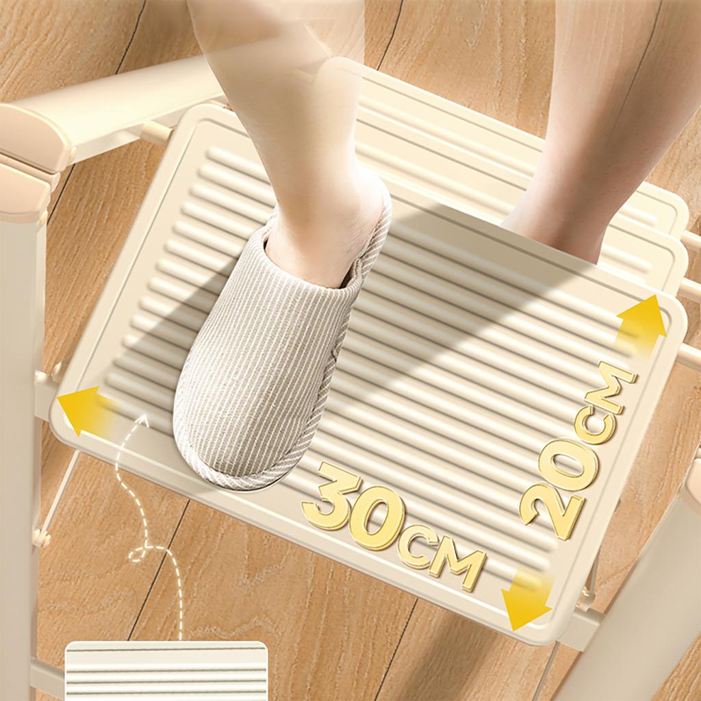 Stepladder, 3 Tiers,  Foldable, Aluminum, Ladder, Load Capacity 330.7 Lbs