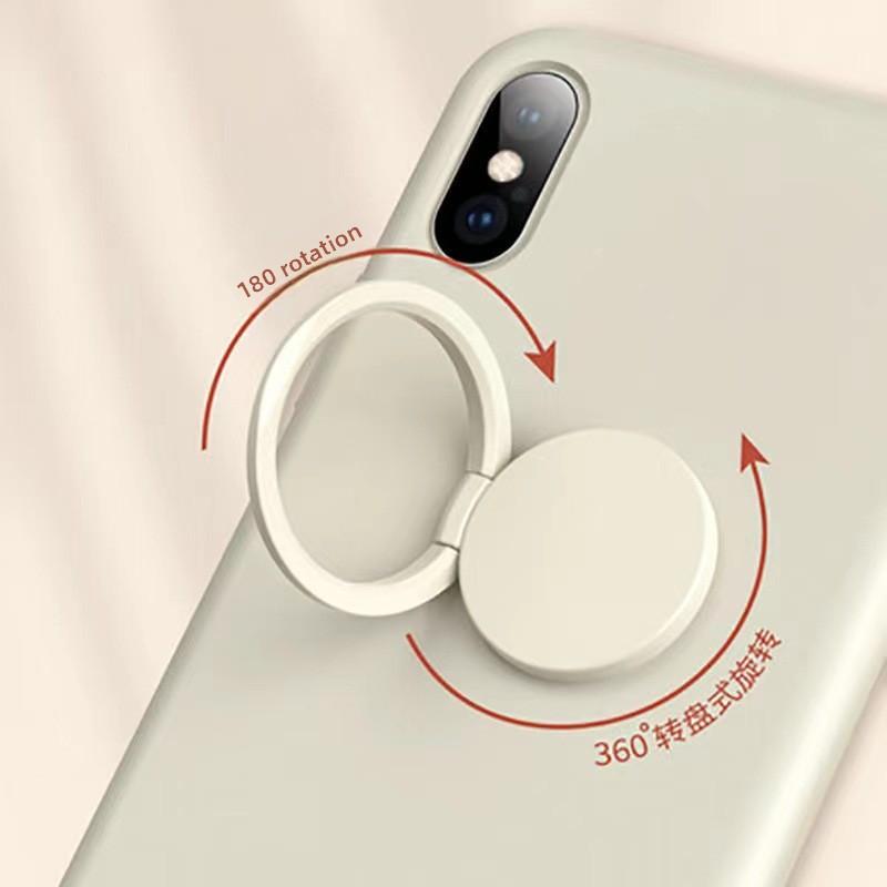 Foldable Metal Phone Stand, Round Solid Color Finger Ring Holder, Creative Gift, Lazy Finger Ring, Foldable Magnetic Attachment