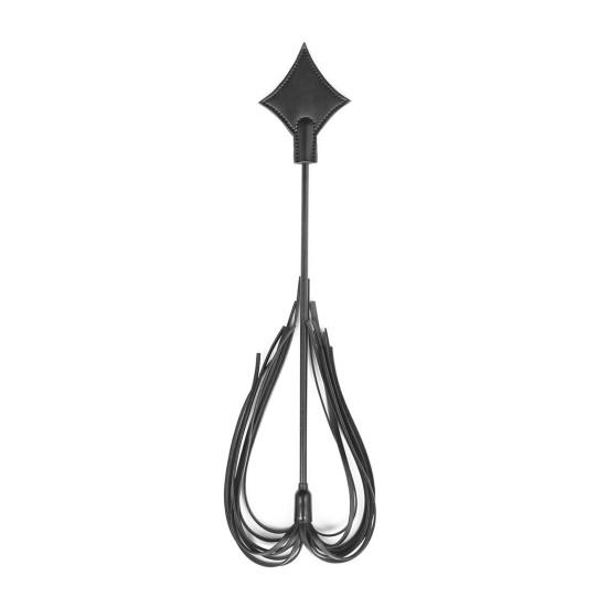 Poker-Themed Faux Leather Paddle for BDSM Play Spanking Tool with Fringe & Card-Shaped Slapper Ergonomic Handle Discreet Adult Toy for Couples'