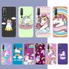 Cute Rainbow Unicorn Phone Case for Samsung S21 A10 for Redmi Note 7 9 for Huawei P30Pro Honor 8X 10i Cover