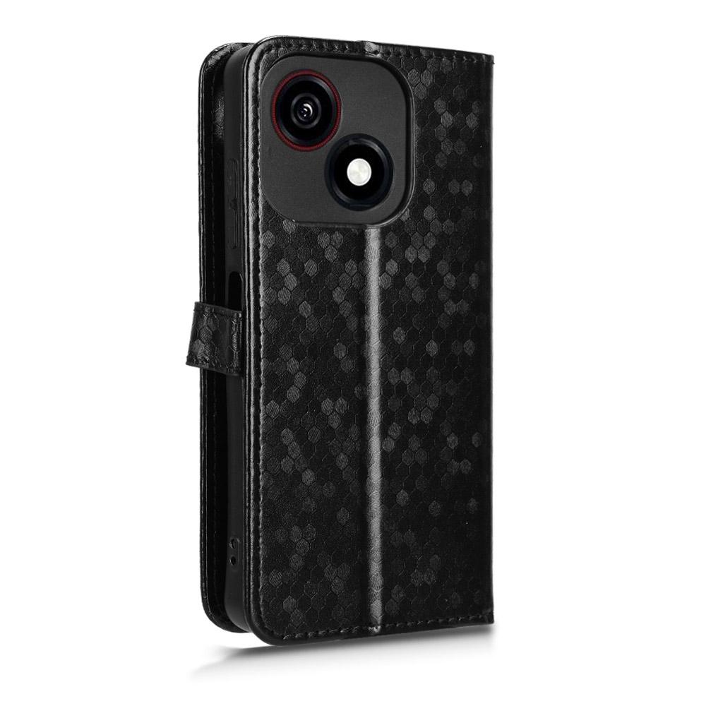 Pro ZTE Blade A35e Z2466 Peněženkové pouzdro Vzor teček Ražba PU kůže Kryt na telefon