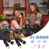 LOYELEY RCA Splitter Male to 2 Gold RCA Audio Mono to Stereo Video Splitter for Car Car Navigation Rear Cable, Female, 2-Pack, Plated, Video/Audio,