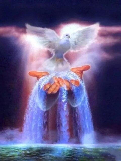 Helt kvadratisk diamantmaleri Duekorsstingsett Diamantbroderi Dyremosaikksalg Rhinestone Bilder Hjemmeinnredning