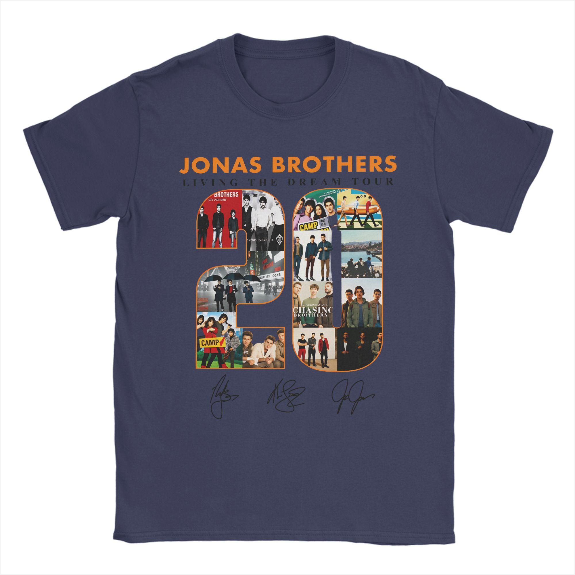 

Men Jonas Brothers Tour T Shirt Cotton Tops Leisure Short Sleeve Round Neck Tee Shirt Plus Size TShirt 4XL
