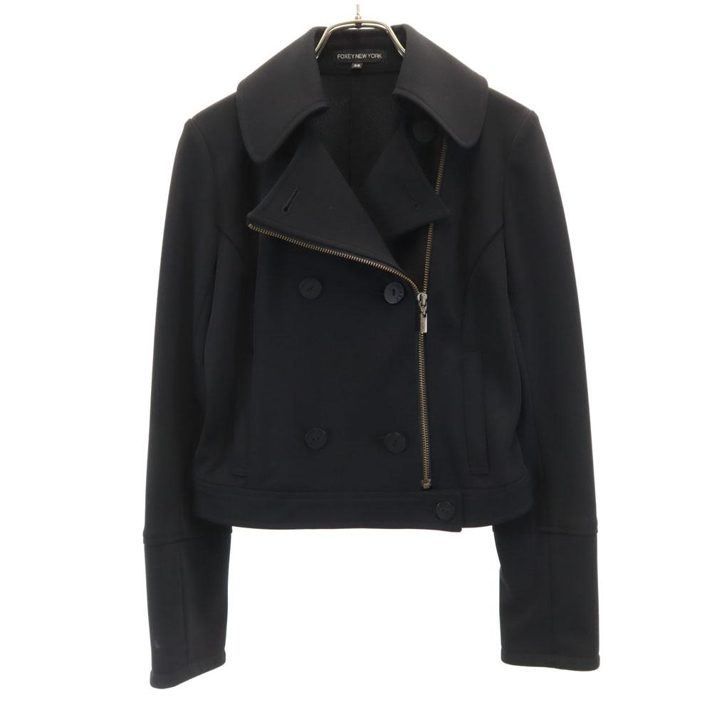 FOXEY NEW YORK Made In Japan Double Specification Jacket 38 Black Women Used