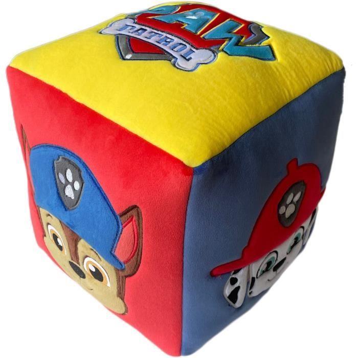 Coussin - Cube - PAT'PATROUILLE - Microfibre - 25 X 25 X 25 Cm