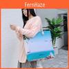 Minimalist Canvas Shoulder Bag With Zipper Closure For Vacation And Beach Days