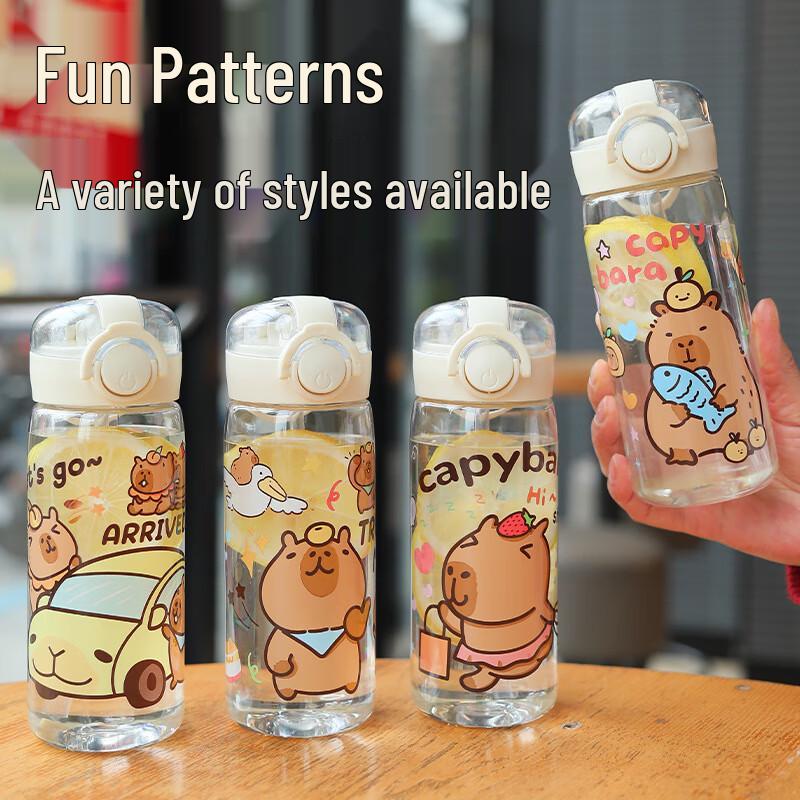 

Cute Capybara 400ml Plastic Water Bottle