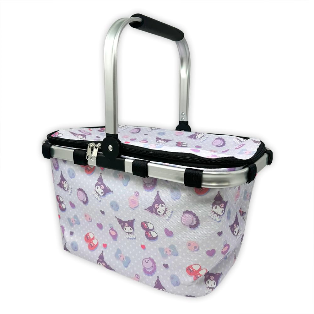 

Корзина-холодильник Kuromi для 23 x 42 x 28 Официальные выходы Sanrio, Складная, Размер прибл.. см,