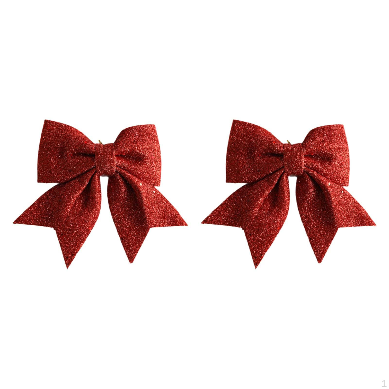 

2 Pack Christmas Bows for Tree Decoration And Gift Wrapping червоний