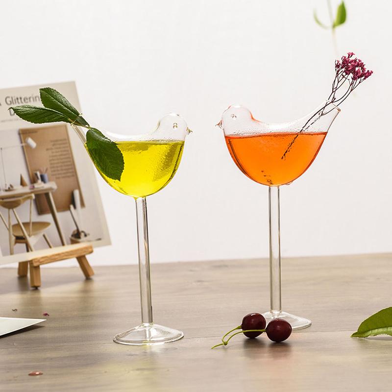 Transparent Bird-Shaped Cocktail Glasseshigh Shed Wine Glass Drinking Cup