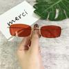 Rectangle Sunglasses Men Women Vintage Driving Sun Glasses Retro Small Square Eyeglasses Metal Frame Colorful Lens Eyewear