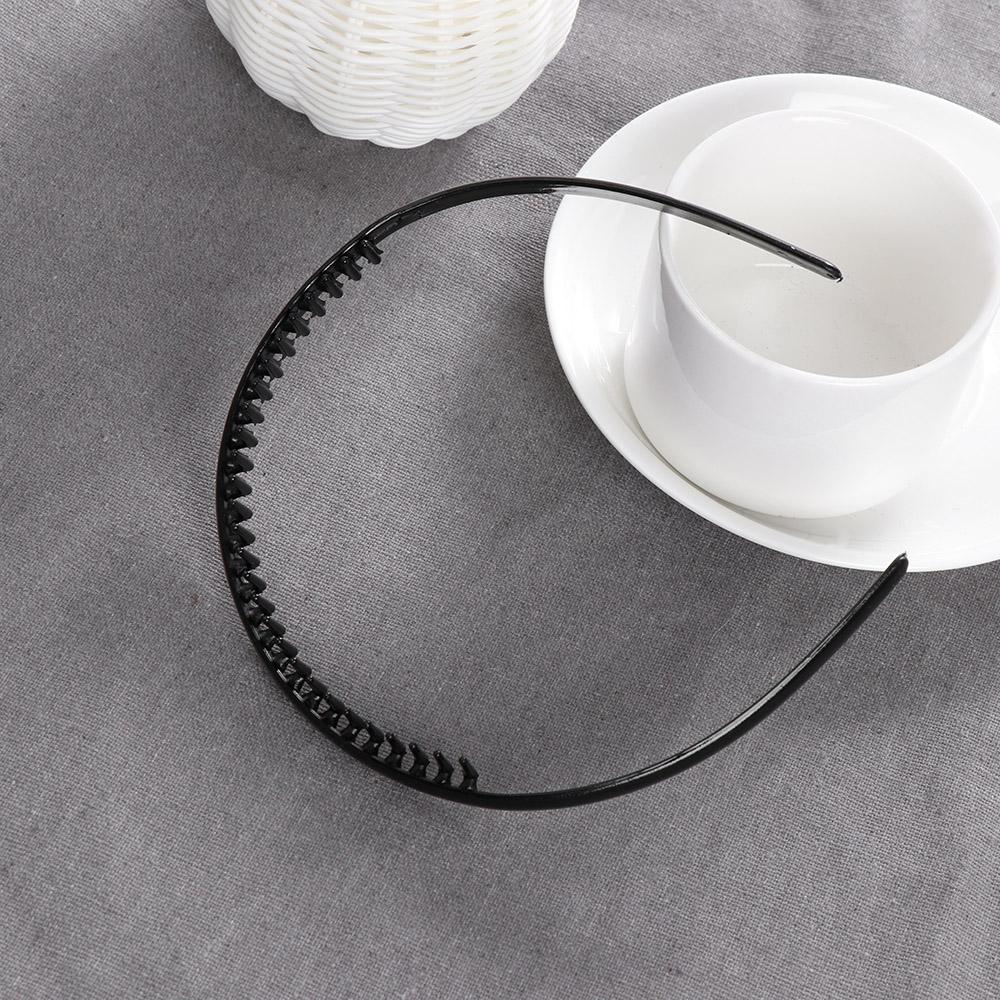 1/2 Pcs New plastic Black Sports Hairband Toothed Soccer Headband Men Hair Clip