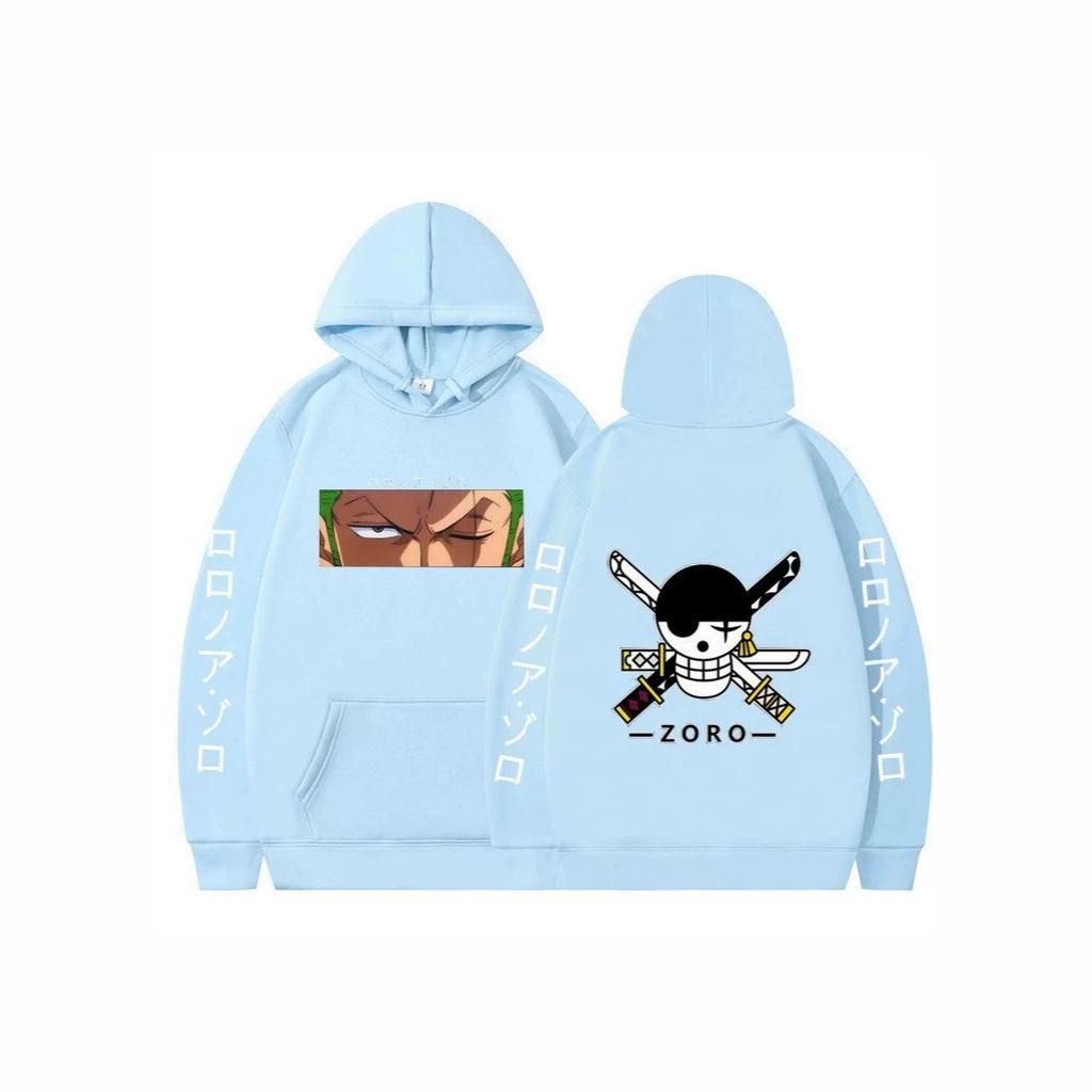 2026 Animation ONE PIECE Sauron Printed Loose Hoodie Autumn Men's and Women's Fleece Hooded Sweater New