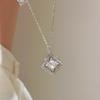 French Retro Symphony Mermaid Ji Rush Cloth Wind Clover Necklace Fashion Light Luxury Symphony Diamond Women'S Pendant