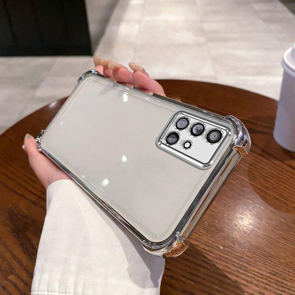 Case for Samsung Galaxy A71 4G,A51 4G Electroplated Color Border Clear Phone Casing Cover