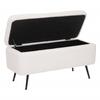Banc Déco coffre "Aurora" bois &amp; métal Blanc Atmosphera