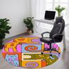1pc Cat Patterns Office Round Area Rug,  Mat Suitable For Office, Under Office Chairs Bedroom Living Room Home Decor, Room Deco