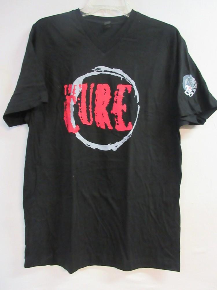 THE CURE OFFICIAL MERCH LOGO BAND CONCERT MUSIC V-NECK LARGE Unisex T-Shirt S