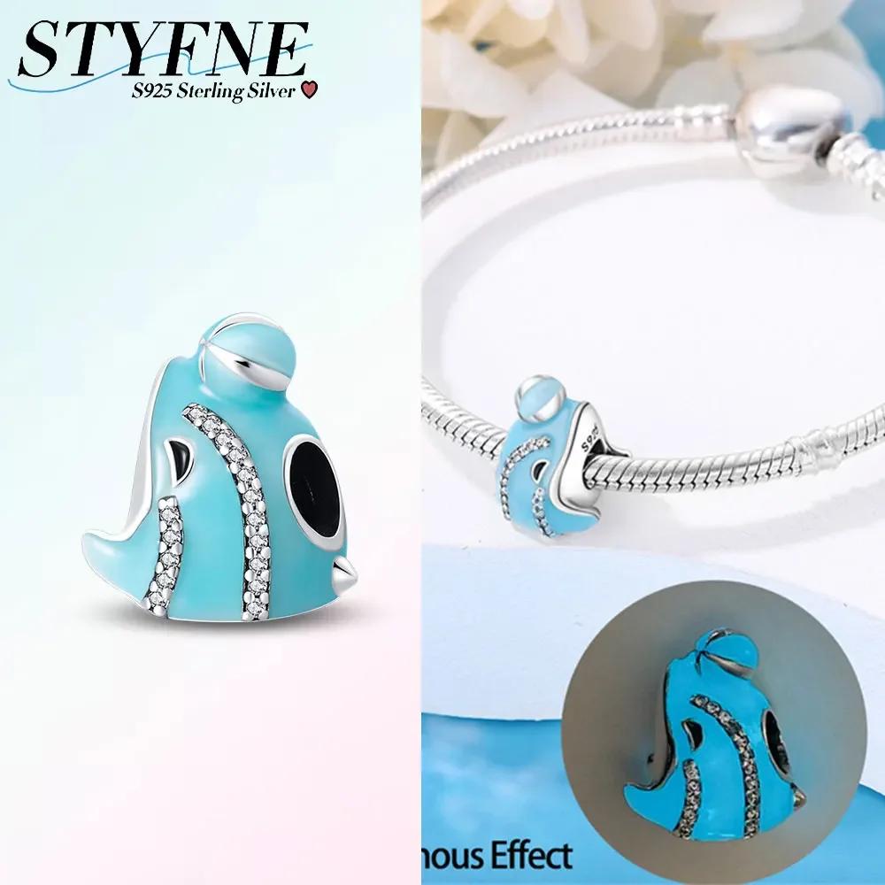 Copper Turtle Dolphin Fishtail Shell Seahorses Octopus Luminous Charms Beads Fit Original Bracelets Diy Jewelry Gift