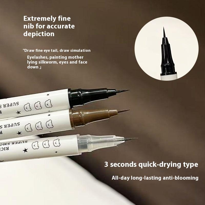 3 Colors Cute Bear Waterproof Long-Wearing Liquid Eyeliner Makeup Smudge-Proof Quick-Drying Formula for Sensitive Eyes Cosmetics