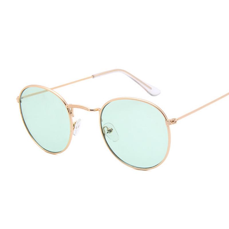 Brand Designer Round Retro Sunglasses Man Classic Vintage Sun Glasses Male Small Frame Metal Outdoor Travel